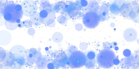 A luminous bokeh that gently shimmers with blue light. Light abstract glowing lights. Glowing bokeh effect isolated. Christmas background made of glowing dust. PNG.