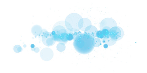 A luminous bokeh that gently shimmers with blue light. Light abstract glowing lights. Glowing bokeh effect isolated. Christmas background made of glowing dust. PNG.