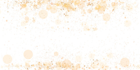 A luminous bokeh that gently shimmers with golden light. Light abstract glowing lights. Glowing bokeh effect isolated. Christmas background made of glowing dust. PNG.