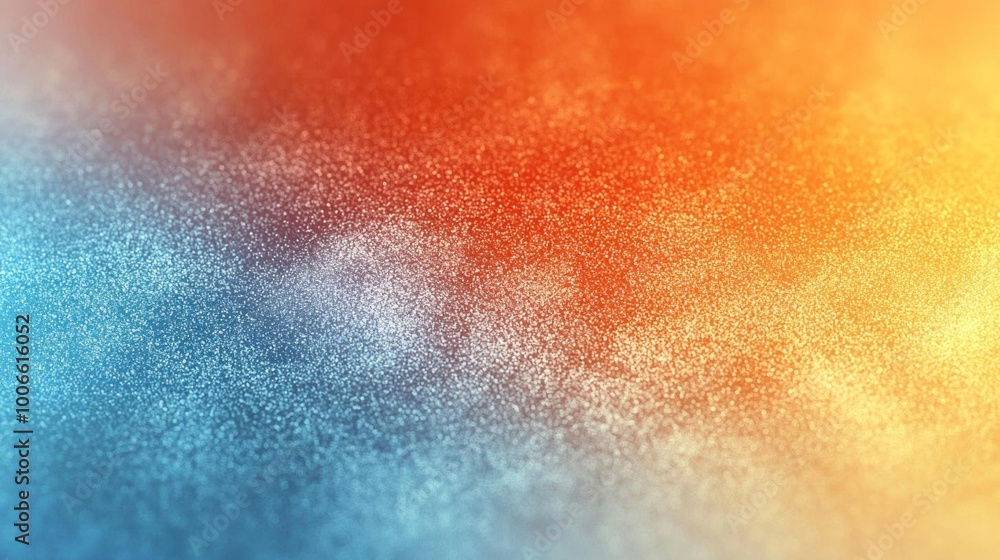 Poster hyber realistic photo of 4k digital grainy gradient with a colorful soft noise effect. a unique blen