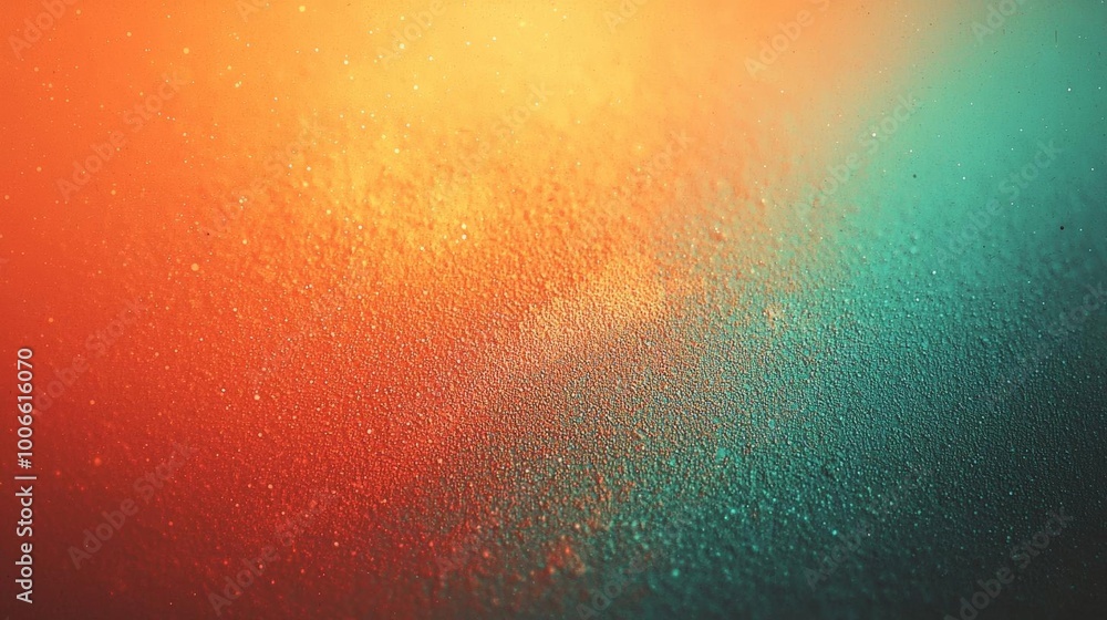 Poster hyber realistic photo of 4k digital grainy gradient with a colorful soft noise effect. a unique blen