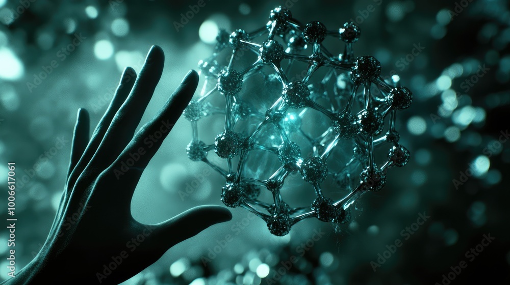 Poster abstract representation of science and technology