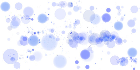 A luminous bokeh that gently shimmers with blue and purple light. Light abstract glowing lights. Glowing bokeh effect isolated. Christmas background made of glowing dust. PNG