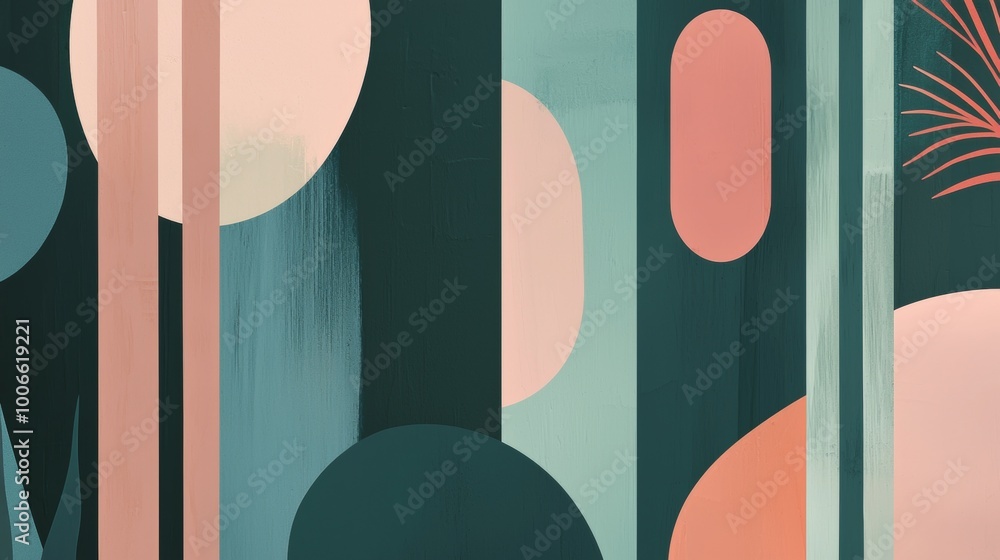 Aufkleber visually interesting background is made with a variety of shapes and lines in different colors and t