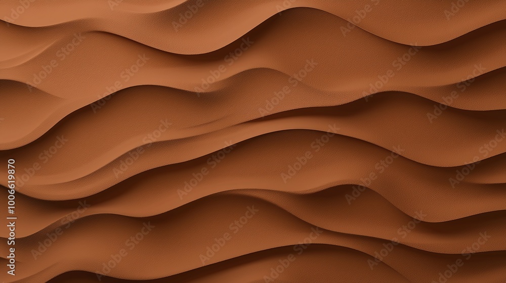 Aufkleber brown fabric is waving and flowing in the wind creating a pattern of elegant lines. this background 