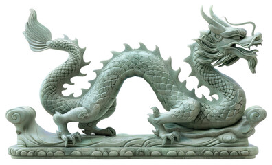 PNG Jade chinese dragon jade statue accessories.
