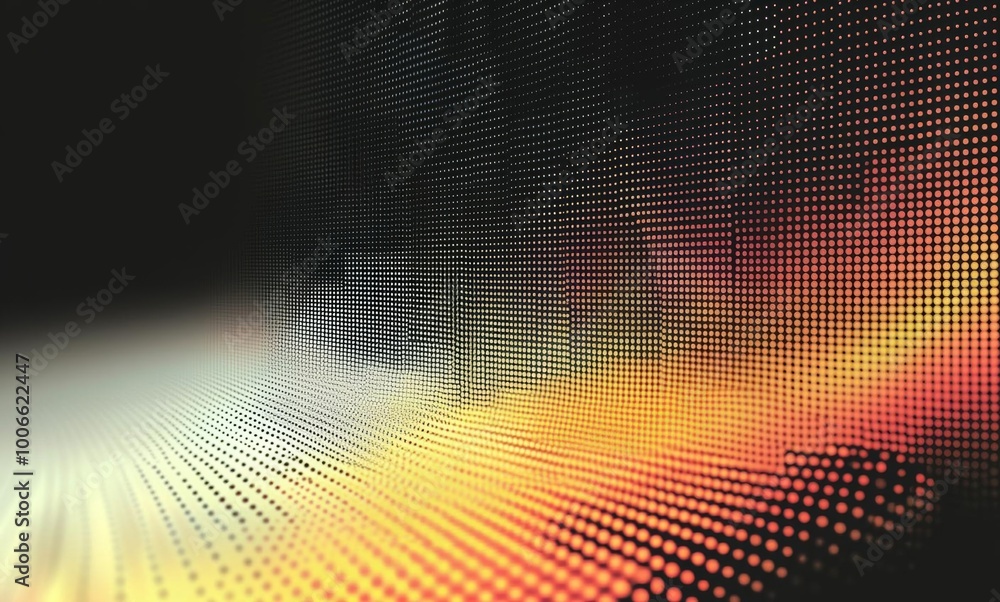 Poster hyber realistic photo of vector halftone gradient effect. vibrant abstract background. retro 80's st