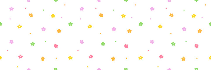 Spring Seamless floral web banner pattern background