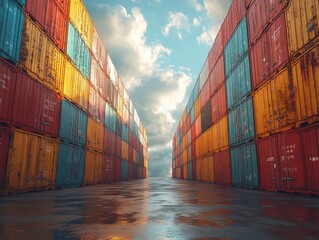 Fototapeta premium Background for advertising and wallpaper in investment and storage cargo
