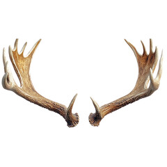 Fototapeta premium Close-up of a Deer Antlers Isolated on a Transparent Background