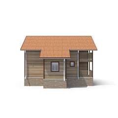 3d House on white background