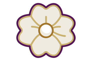 Whimsical Floral Vector Design Featuring Intricate Petals and Delicate Details
