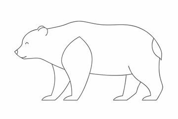Stunning Bear with Outline Vector Illustration Perfect for Nature Inspired Artworks
