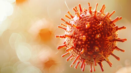 virus cluster floating in a sterile environment