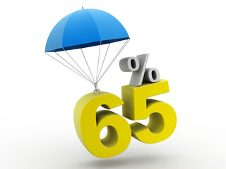 3d rendering 65% protected umbrella
