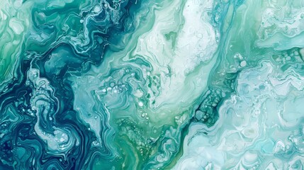 Naklejka premium Beautiful abstract marble background with a mix of blue and green colors 