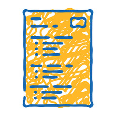 test exam paper document doodle icon sketch vector. test exam paper document sign. isolated symbol illustration