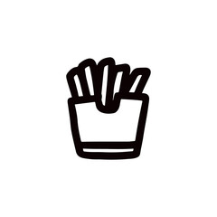 french fries icon design vector illustration