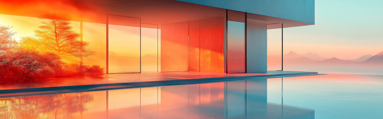 Abstract colorful translucent rectangles layered on textured background
