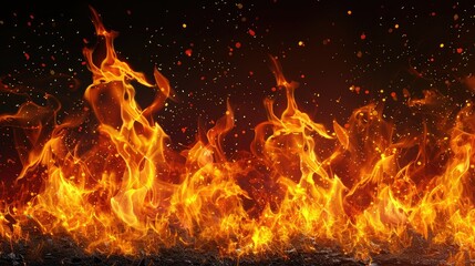strongly hot fire flame on black background --no text and people, human --chaos 10 --ar 16:9 Job ID: ac66c5e1-43b1-447a-a2c8-27e988c0e349