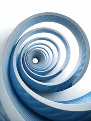 Fototapeta premium Spiraling Policy Impact Waves: Close-up of Concentric Waves Representing Societal Policy Effects in a Helix, Isolated on White Background | Photo Stock Concept