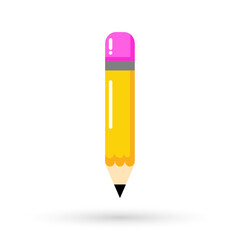 Pencil icon. Writing sign business concept. Signs and symbols can be used for web, logo, mobile app, UI, UX, savings, finances sign isolated on white, economy concept, learning, study, business.