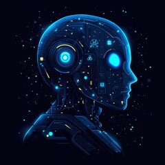 Fototapeta premium The Aesthetic Appeal Of AI Logos In 2024