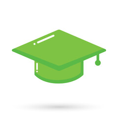 Toga hat icon. Graduation cap, student toga hat learning education concept for web, logo, mobile app, UI, UX.
