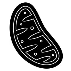 Mitochondria icon, mitochondrium, genome, health
