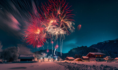 New Year and Christmas graphic advertising background