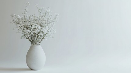 Elegant White Flower Arrangement in Minimalist Vase