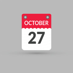 October 27 calendar Date, Month icon