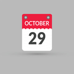 October 29 calendar Date, Month icon