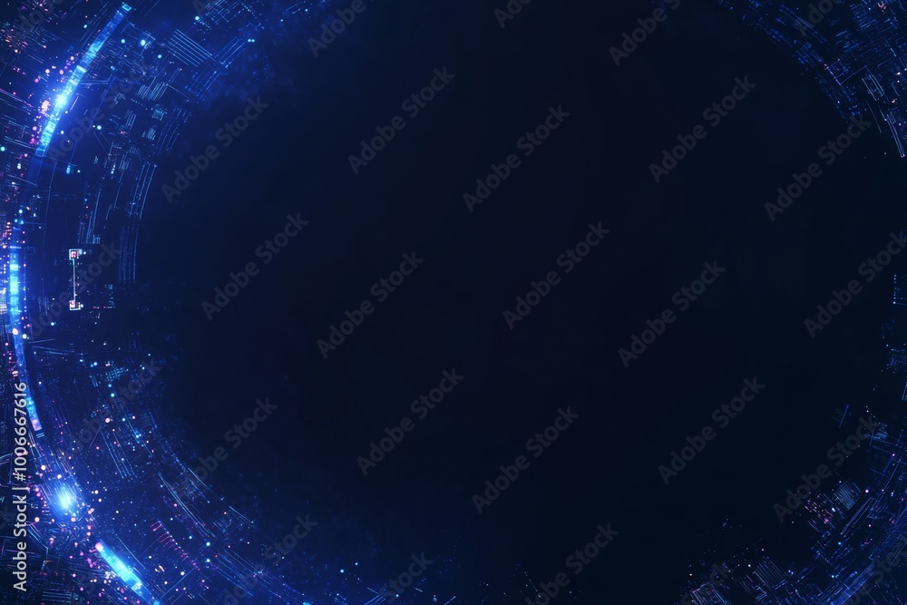 Poster ui futuristic design with hologram elements for digital data chart, communication, computing, and ci
