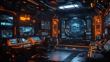 Futuristic Control Room.