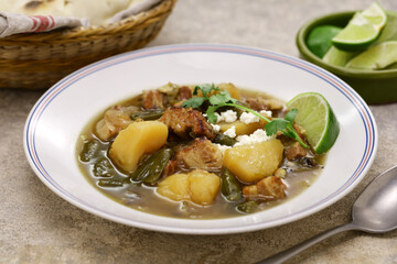 New mexico green chile stew, American traditional cuisine