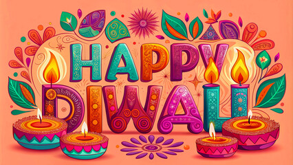 happy Diwali greeting card
