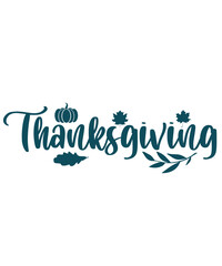 Thanksgiving typography clip art design on plain white transparent isolated background for card, shirt, hoodie, sweatshirt, apparel, card, tag, mug, icon, poster or badge