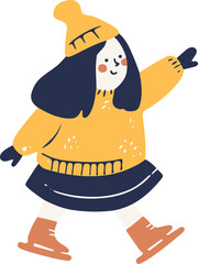 People in Winter Suits