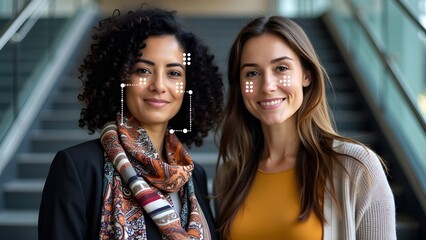 Diverse Women with Facial Recognition Technology
