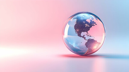 3D Glossy Plain Background with Floating Holographic Handshake Icons - Ideal for Business Advertising and Leadership Representation