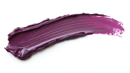 a single, elegant swatch of deep plum lipstick on white background, with soft color gradients and subtle sheen to highlight the texture and glossiness of lip makeup