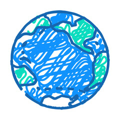 pacific ocean map doodle icon sketch vector. pacific ocean map sign. isolated symbol illustration