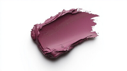 a single, elegant swatch of dusty mauve lipstick on white background, with soft color gradients and subtle sheen to highlight the texture and glossiness of lip makeup