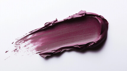 a single, elegant swatch of dusty mauve lipstick on white background, with soft color gradients and subtle sheen to highlight the texture and glossiness of lip makeup