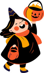 Cute little kid in Halloween costume