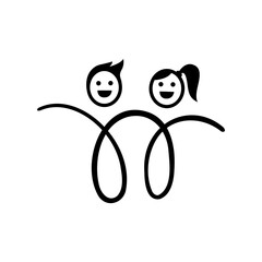 simple ilustration early childhood black color