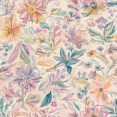 Hand-drawn 2D Doodle Tile and Carpet Patterns with White Borders &ndash; Geometric, Floral, and Abstract Designs