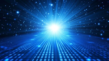 Fototapeta premium Digital display with holographic information abstract background