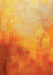 Background of yellowed autumn leaves in abstract stained glass